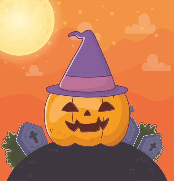 Truco o trato - feliz halloween — Vector de stock