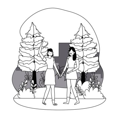 İzole kadın vektör tasarımı illüstrasyonu