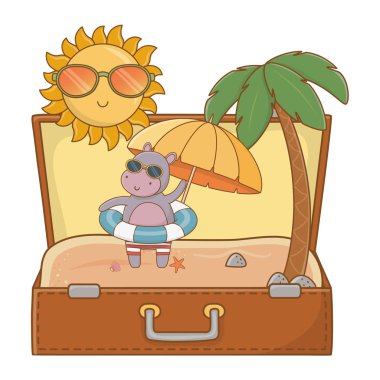 Relax illüstrasyon karikatür vektör yaz