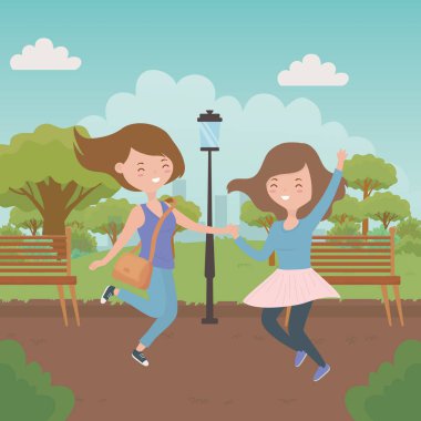 Genç kız karikatür tasarım vektör çizme