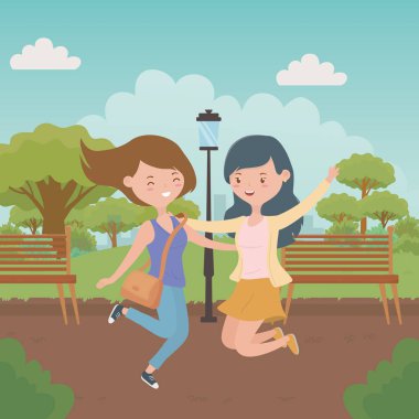 Genç kız karikatür tasarım vektör çizme