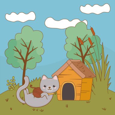 Kedi karikatür tasarım vector Illustrator