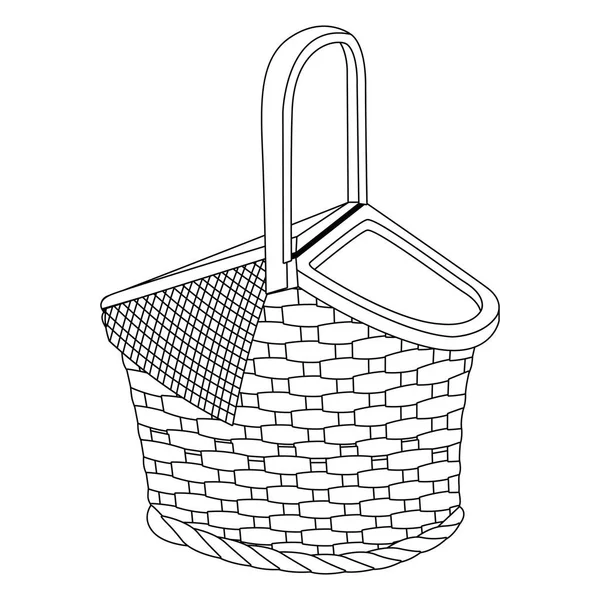 Isolado piquenique cesta design vetor ilustrador — Vetor de Stock