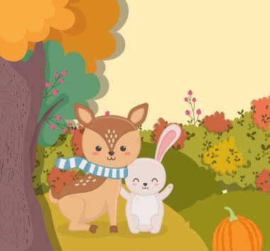 Balkabağı ormanlı şirin geyik. Merhaba sonbahar.