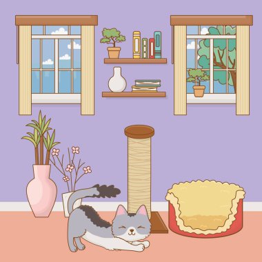 Kedi karikatür tasarım vector Illustrator