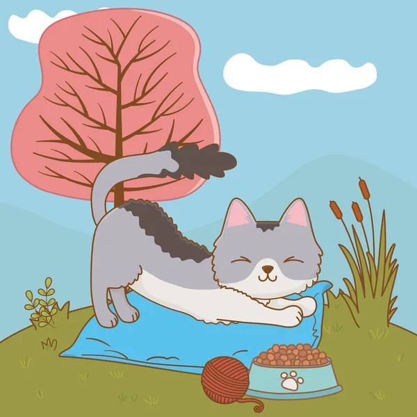 Dibujos animados gato diseño vector ilustrador — Archivo Imágenes Vectoriales
