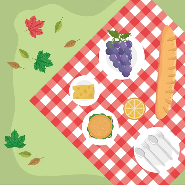 Picnic och mat design vektor illustratör — Stock vektor