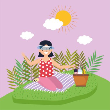 parkta gençler piknik