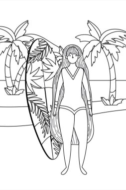 Yaz mayo tasarımı ile kız