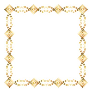 İzole art deco çerçeve tasarımı