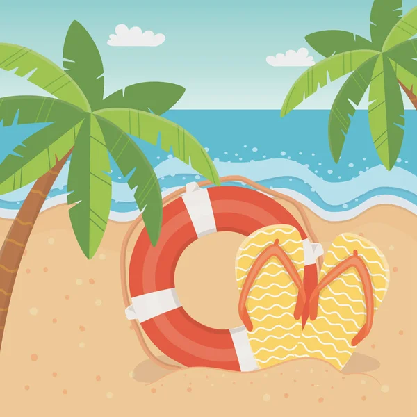 Yaz sezonu tasarım palmiye ağacı