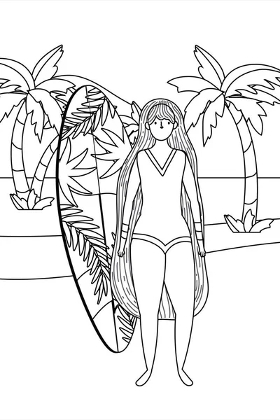 Yaz mayo tasarımı ile kız