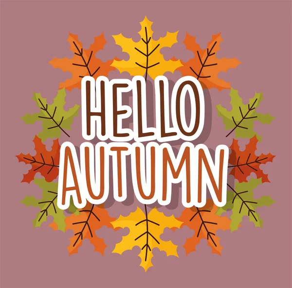 merhaba sonbahar sezonu düz tasarım