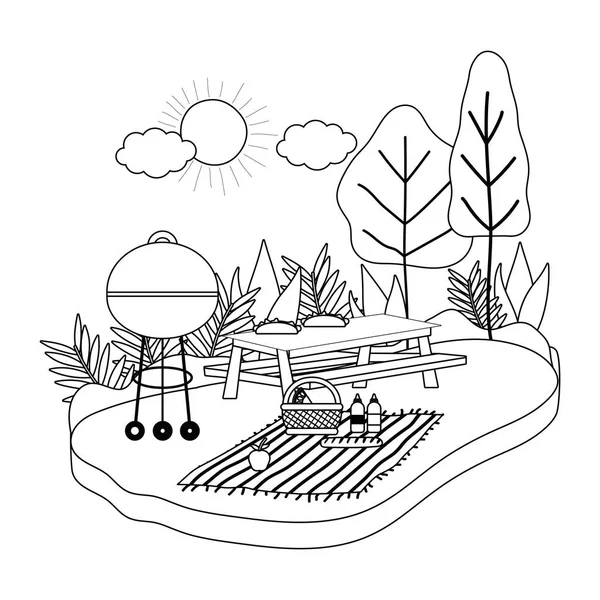 Isolated picnic table vector design — Stock Vector © stockgiu 326880558