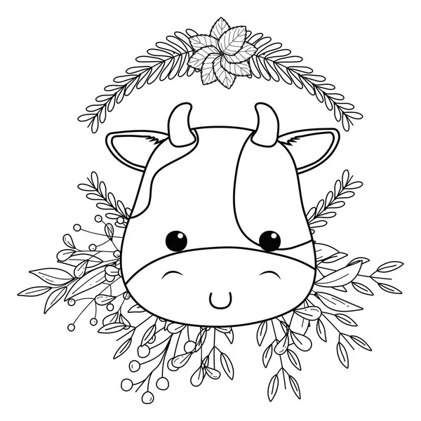 Cow cartoon vector design vector illustration — Stock Vector