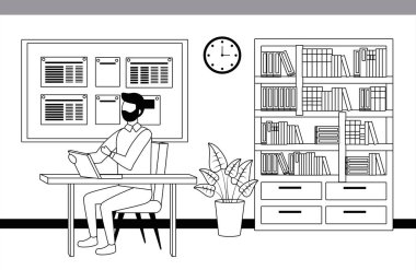 İş adamı avatar karikatür tasarım vector Illustrator