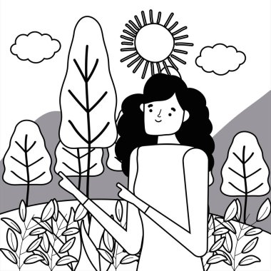 İzole edilmiş Avatar kadın vektör tasarımı