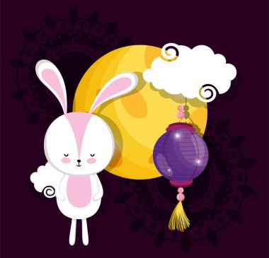 tavşan mutlu ay festivali görüntü