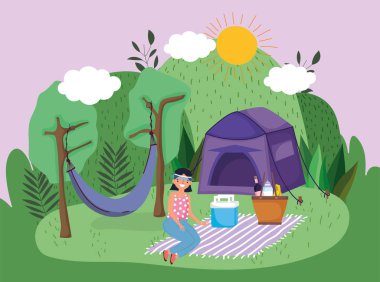 parkta gençler piknik