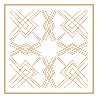 İzole art deco çerçeve tasarımı