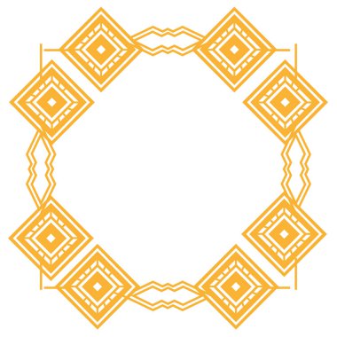 İzole art deco çerçeve tasarımı