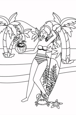 Yaz mayo tasarımı ile kız