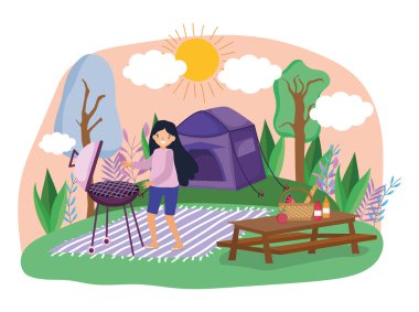 parkta gençler piknik