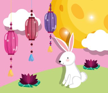 tavşan mutlu ay festivali görüntü