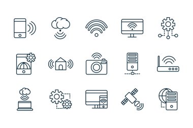 nesnelerin internet satırı simgeleri ayarlandı