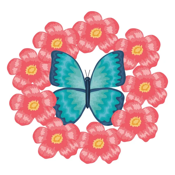 Schmetterling Natur desing Vektor Illustration — Stockvektor