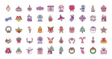 Kutlama dekorasyonu Mutlu Noel simgeleri