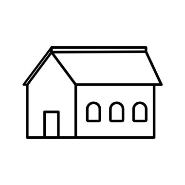 ev cephesi dış mimari simgesi kalın çizgi