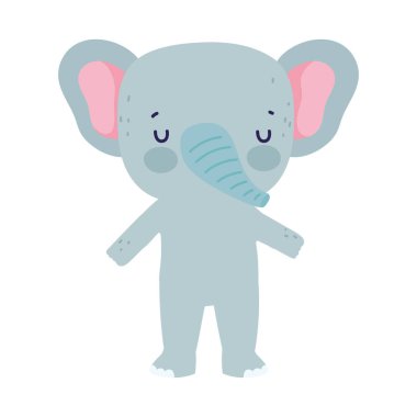 cute elephant animal wildlife cartoon