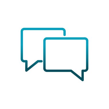 talk bubbles dialogue conversation communications gradient line