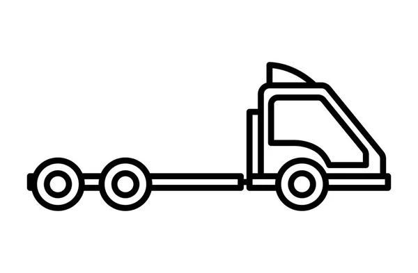 Línea gruesa icono del transporte de camiones contenedores — Archivo Imágenes Vectoriales