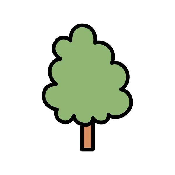 Icono del árbol botánico de la naturaleza — Vector de stock
