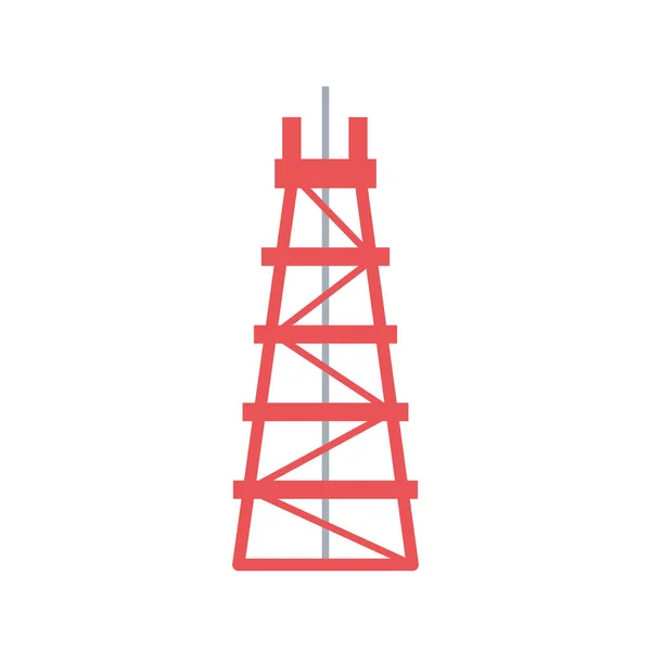 Fracking raffinaderij toren structuur industrie — Stockvector
