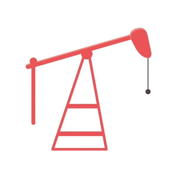 La extracción de la estación de bomba fracturando el petróleo — Vector de stock