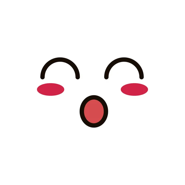 Kawaii aranyos arc kifejezés szem és száj meglepett — Stock Vector