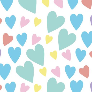 background colored hearts love romance pattern