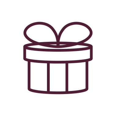 happy valentines day wrapped gift box decoration love romantic feeling icon thick line
