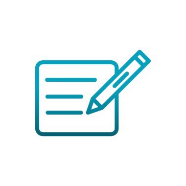 paper pencil note memo writing communications gradient line