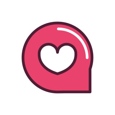 happy valentines day bubble heart love romantic feeling icon