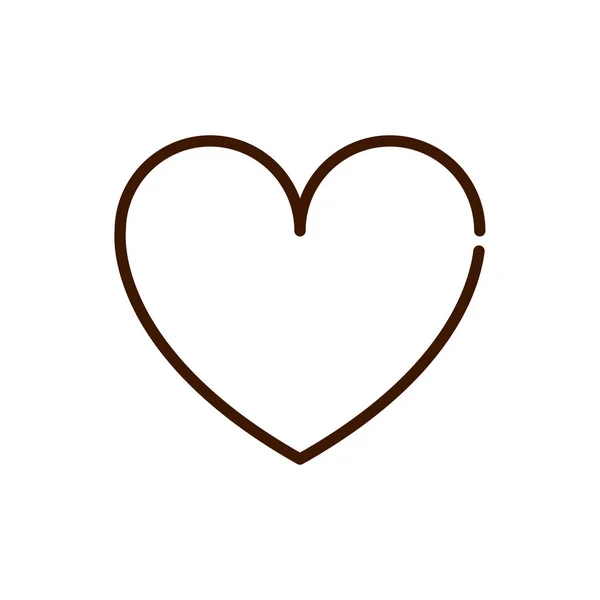 Love heart romantic passion feeling related icon thick line — Wektor stockowy