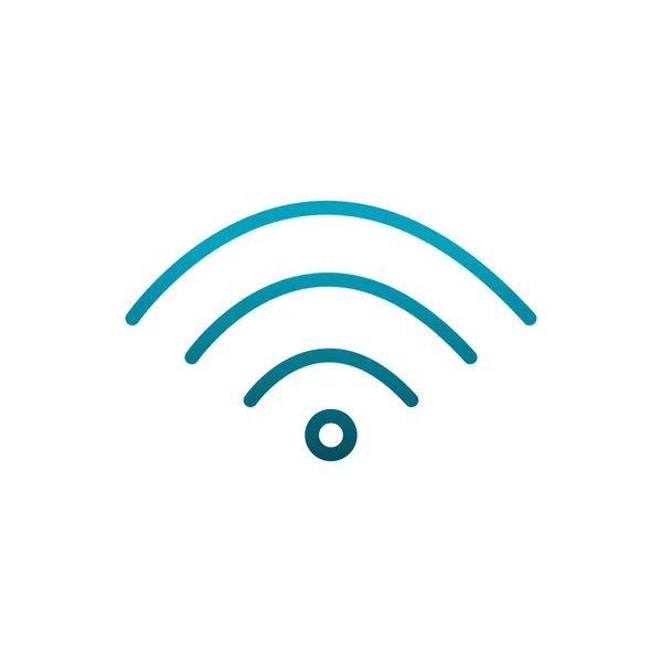 Wifi internet connection signal communications gradient line — Vetor de Stock