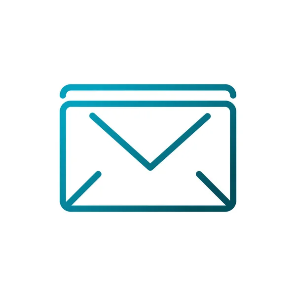 Email envelope letter message communications gradient line — Stockvektor