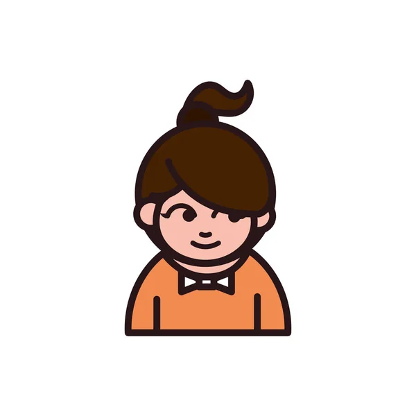 Woman cartoon character portrait people — Vetor de Stock