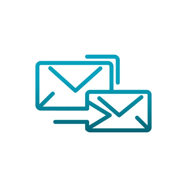 Email feedback message information communications gradient line — Archivo Imágenes Vectoriales