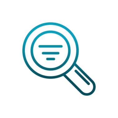 magnifying glass search analysis communications gradient line