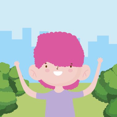 happy childrens day, cute little boy city park celebrating